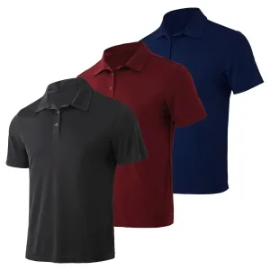 3 Pack Mens Short Sleeve Polo Shirt