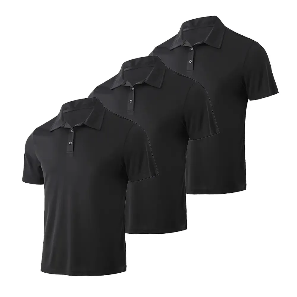 3 Pack Mens Short Sleeve Polo Shirt