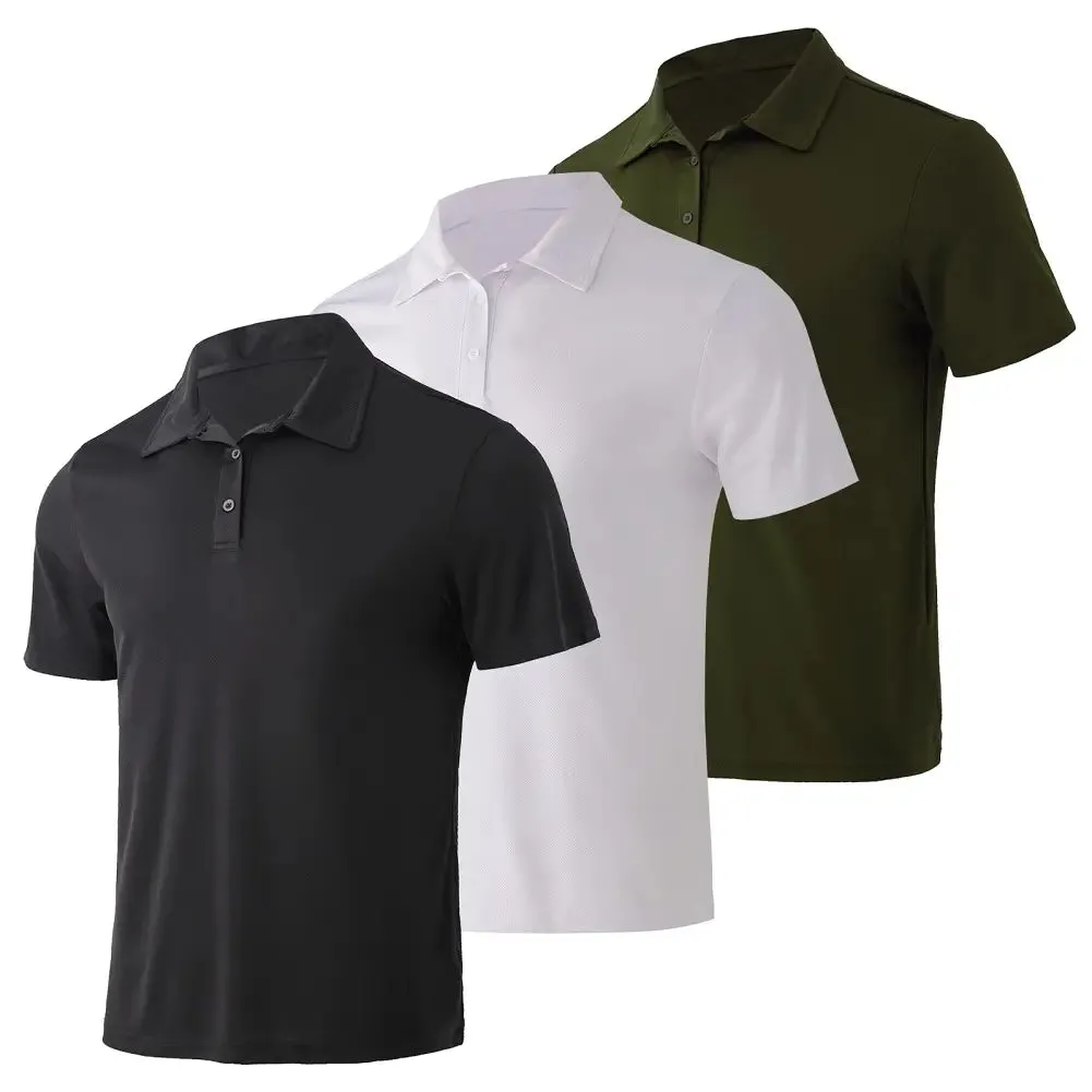 3 Pack Mens Short Sleeve Polo Shirt