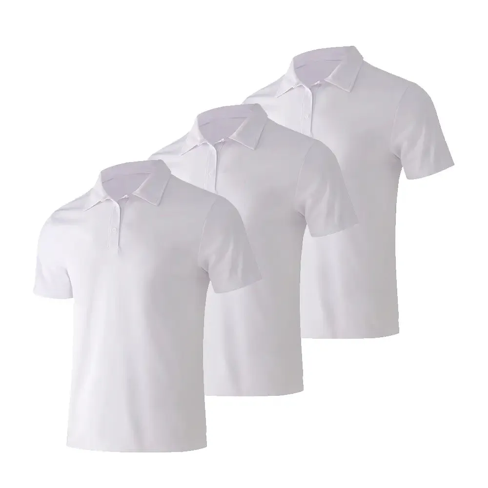 3 Pack Mens Short Sleeve Polo Shirt