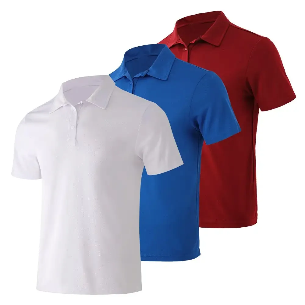 3 Pack Mens Short Sleeve Polo Shirt