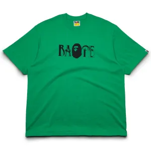 A Bathing Ape Screen Print Logo Tee - Green