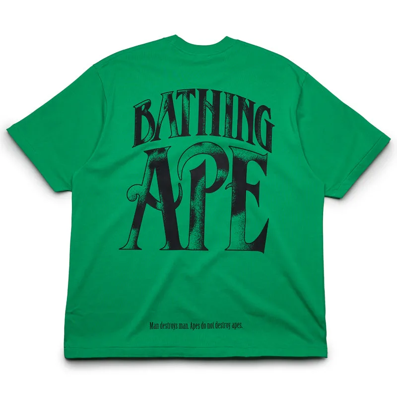 A Bathing Ape Screen Print Logo Tee - Green