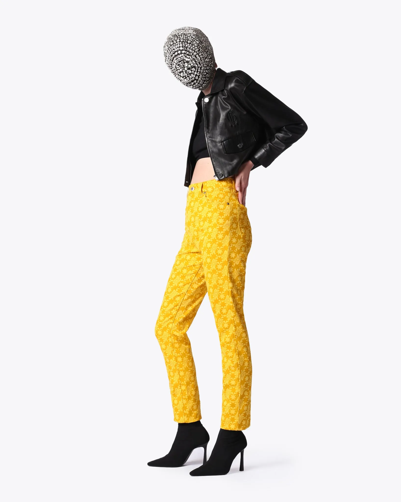 ARCHIVE YELLOW DENIM SLIM PANTS