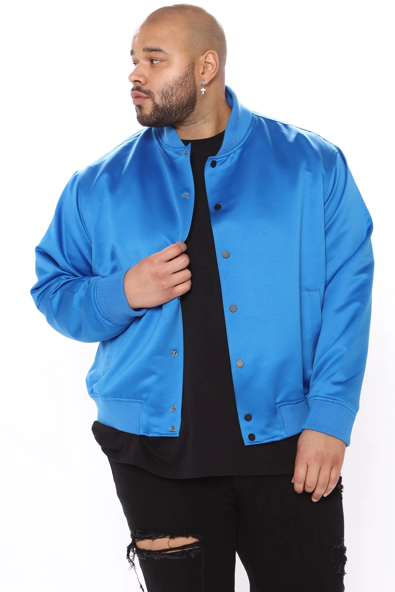 Ashton Essential Bomber Jacket - Royal