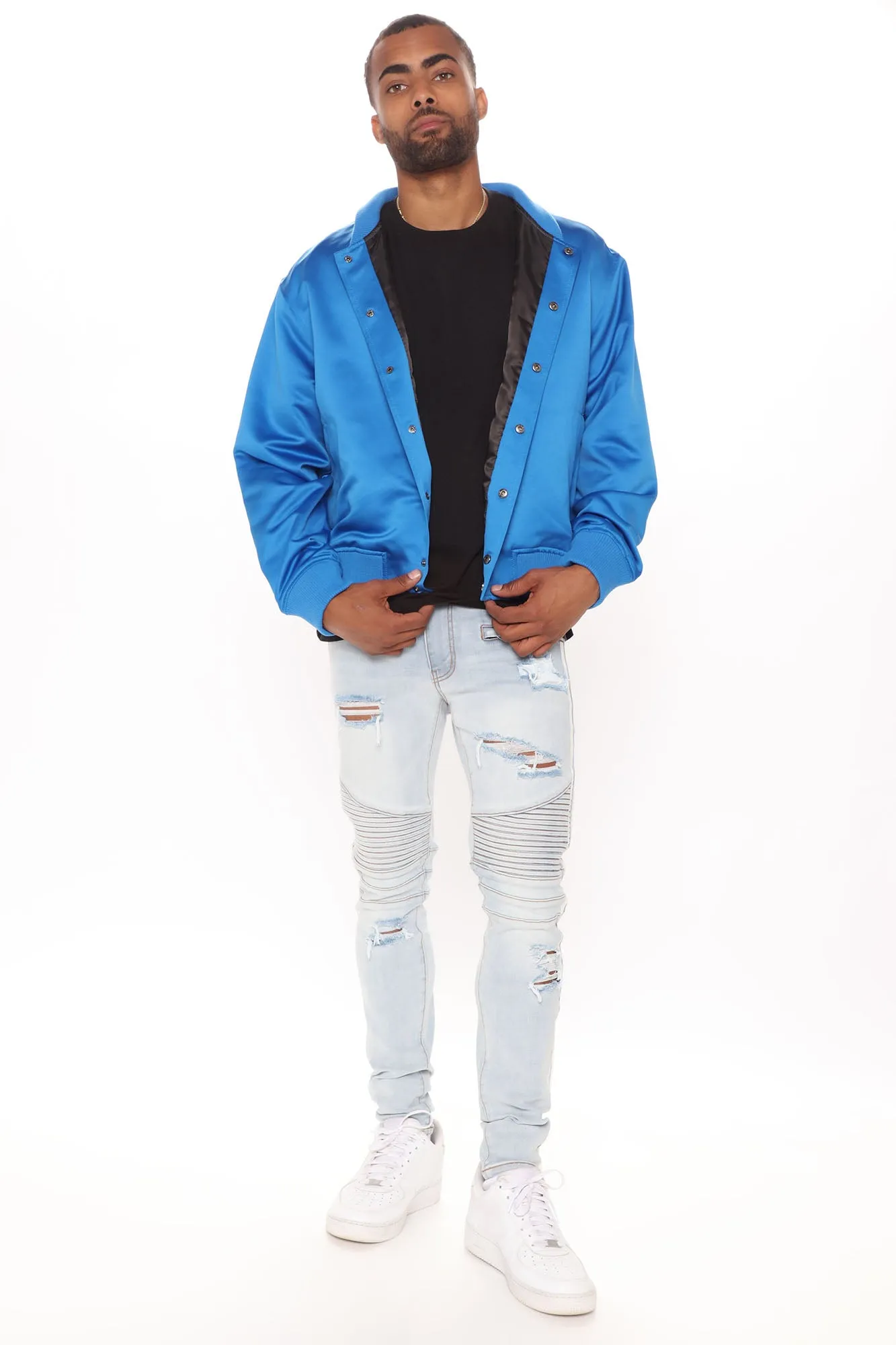 Ashton Essential Bomber Jacket - Royal