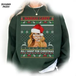 Best Christmas Song All I Want For Christmas Is You Mariah Carey Tour PNG Design