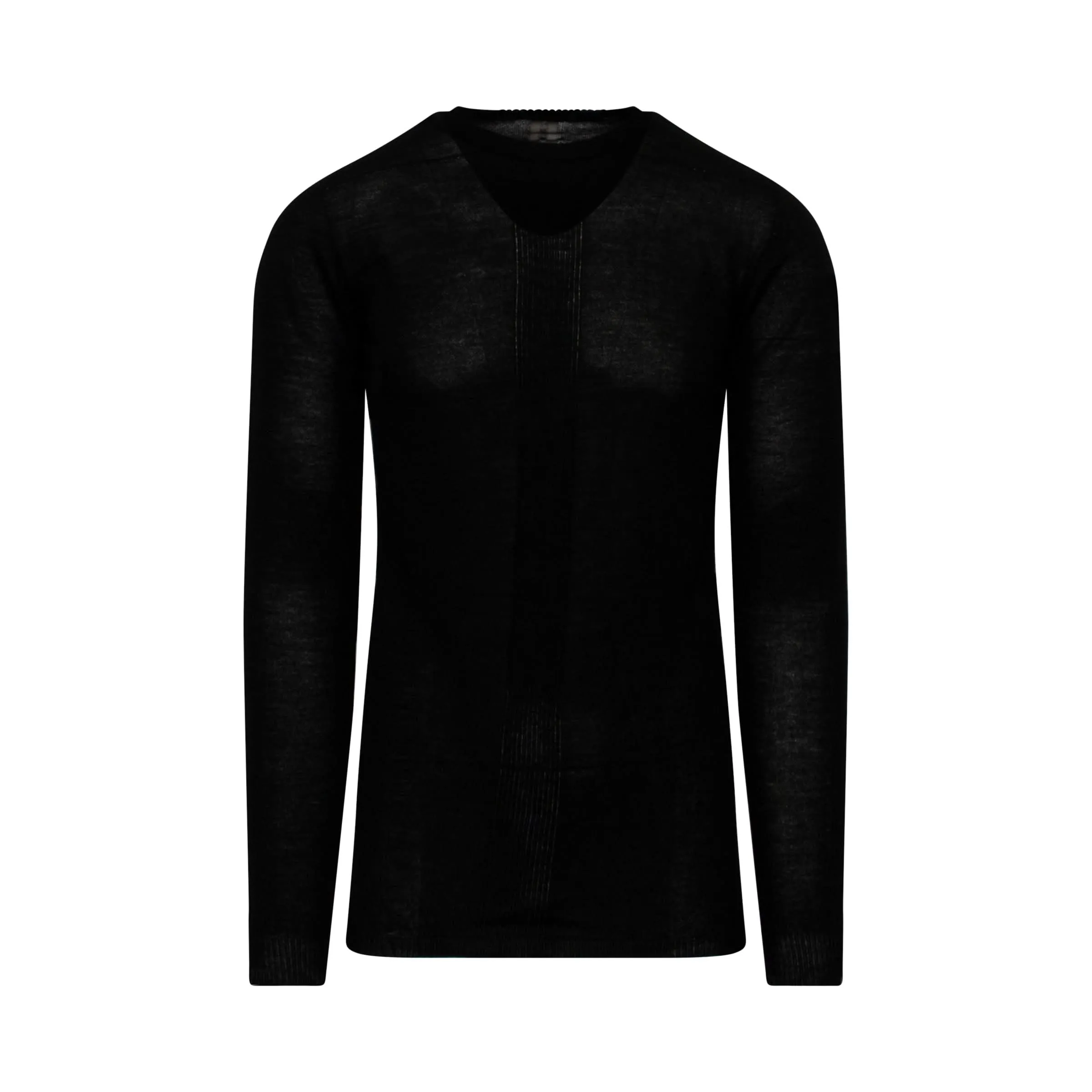 Biker Round Neck Knitwear in Black