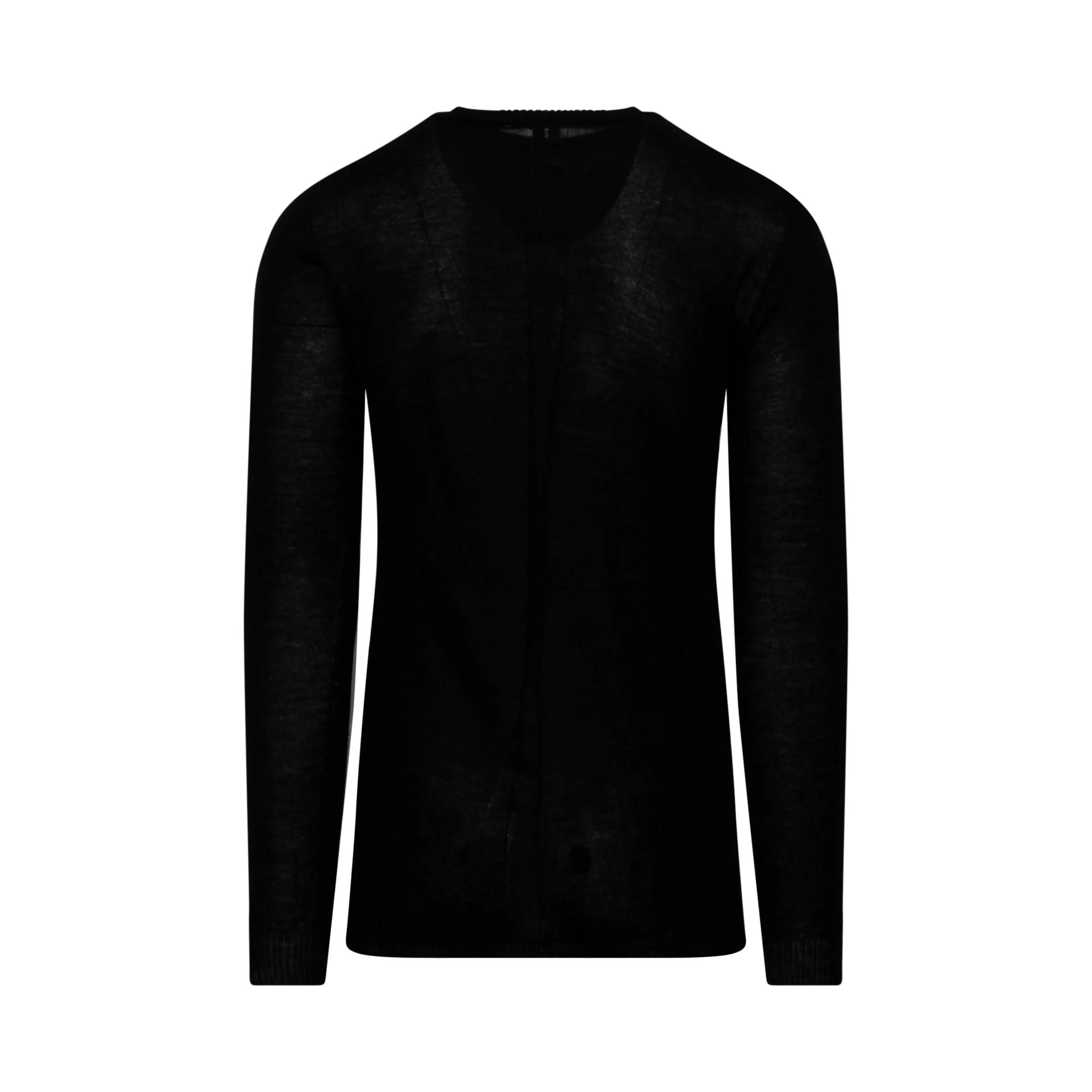 Biker Round Neck Knitwear in Black