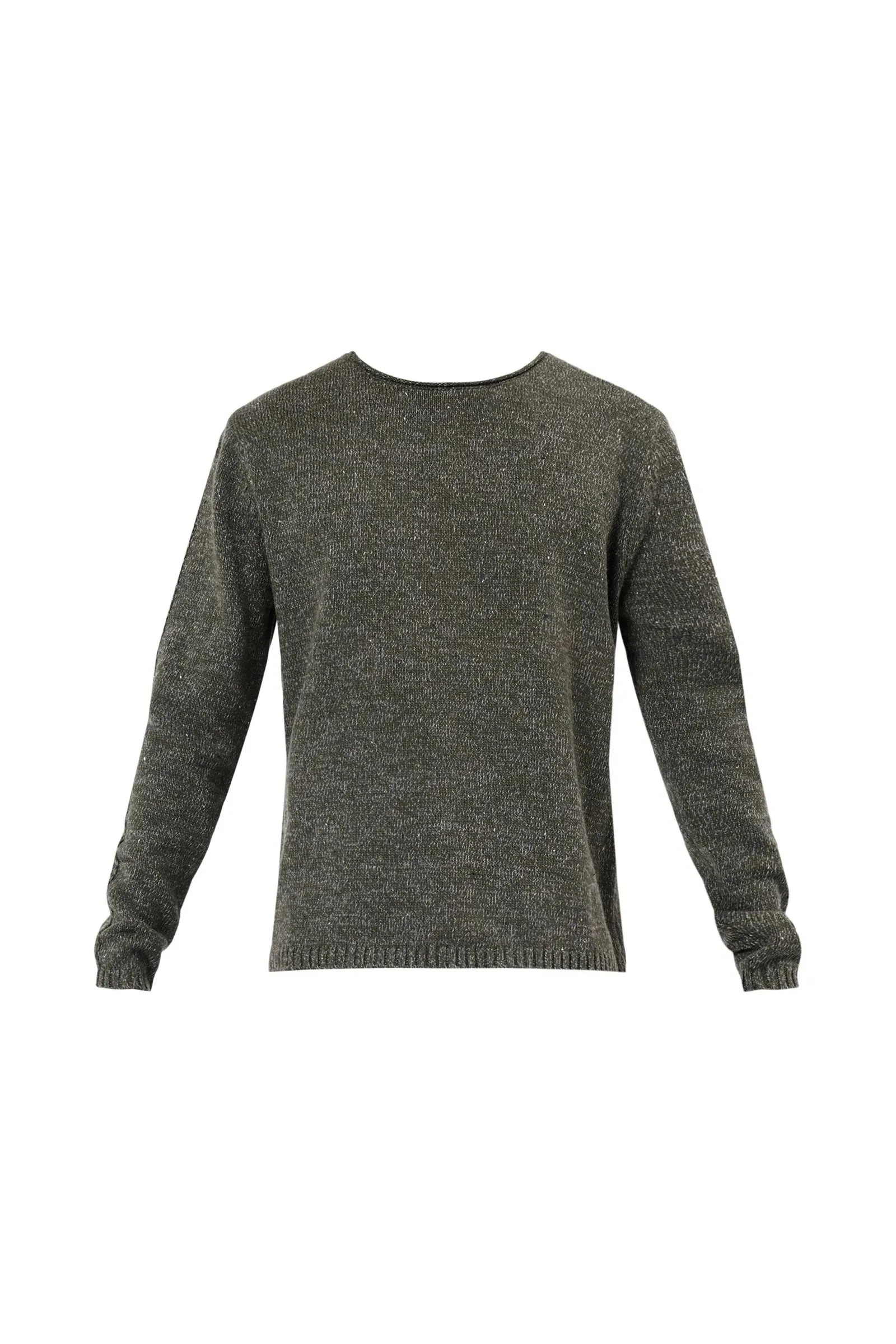 Chain Knit Crew - Military Fleck