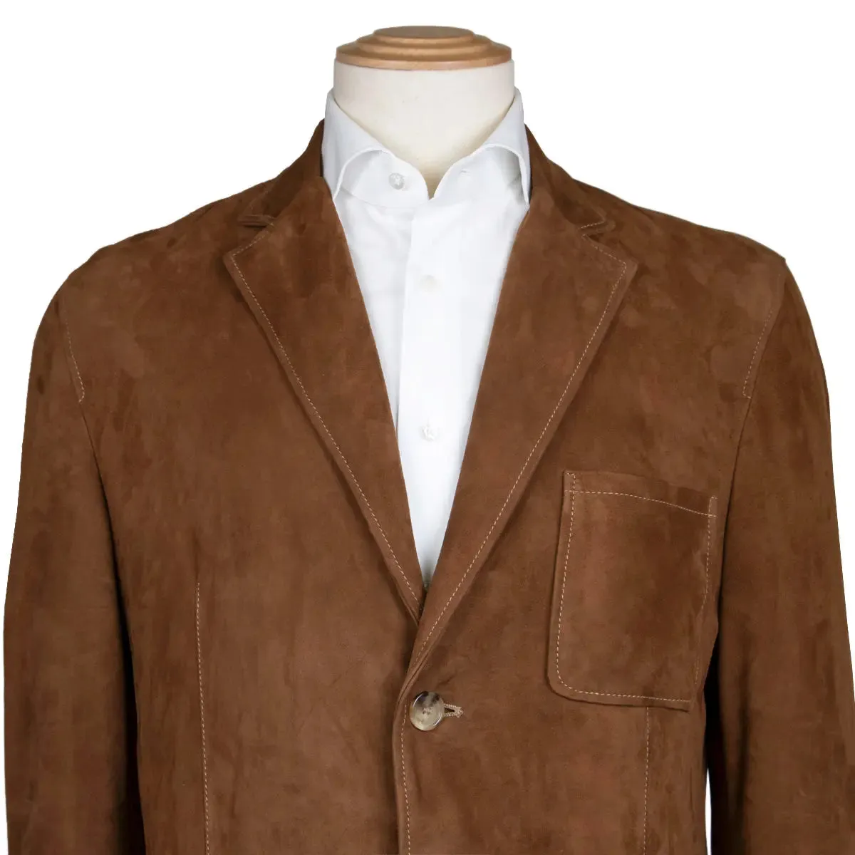 Chestnut Suede Unstructured Blazer