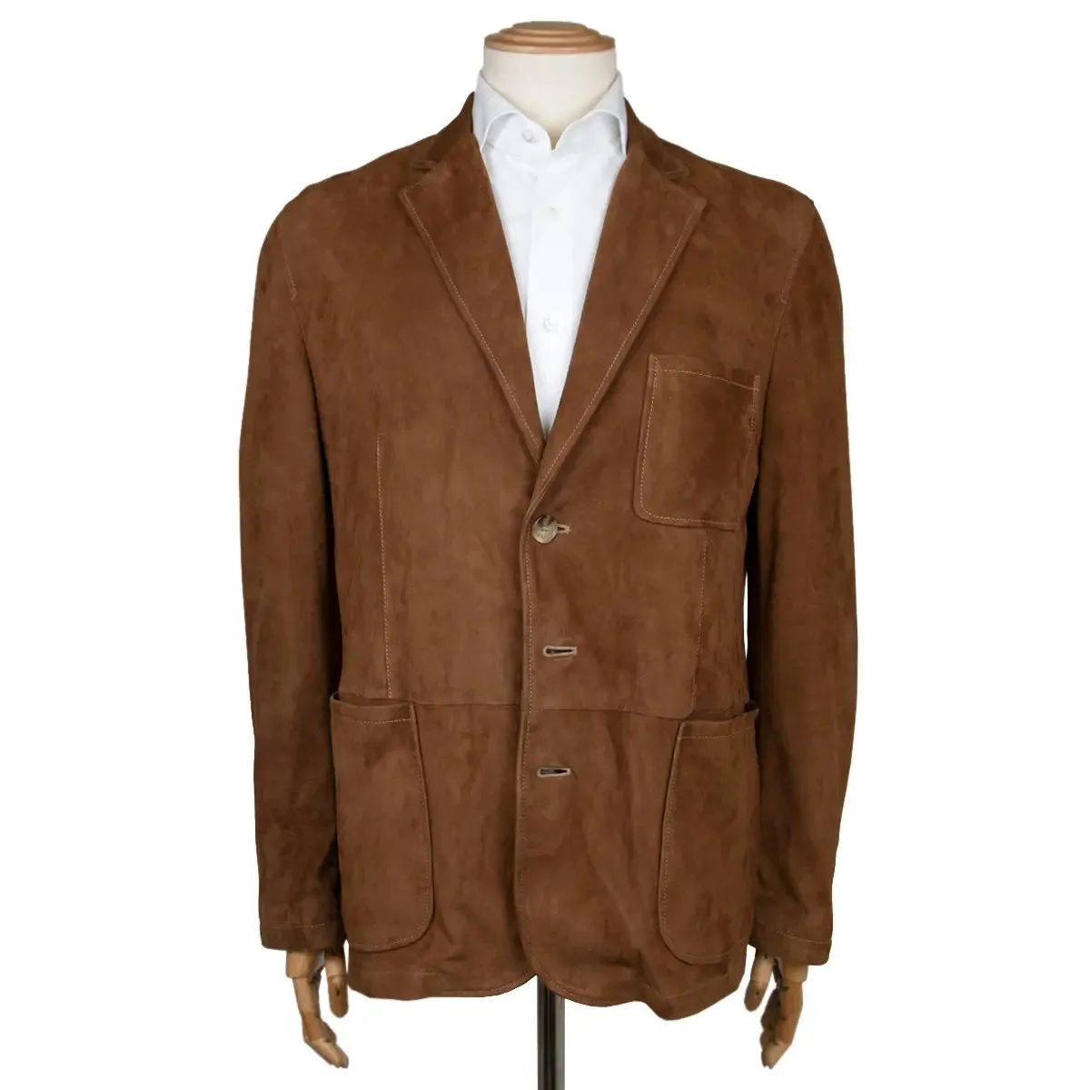 Chestnut Suede Unstructured Blazer