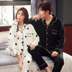 Comfortable Long Sleeve Couple Pajamas Set