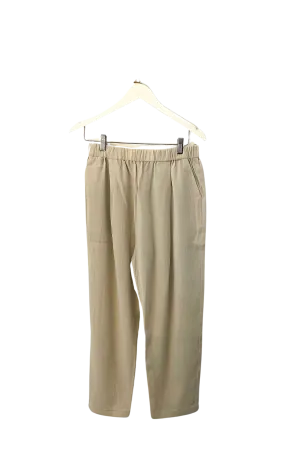 Cotton Tuck Pants in Ecru