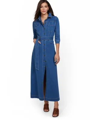 Denim Maxi Shirtdress