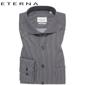 Eterna Dark Navy Stripe Formal Shirt Navy