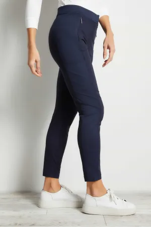 Ipant Hybrid Zip Front Slim Fit Pant - Navy