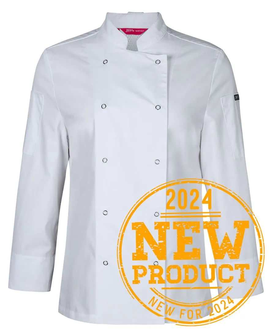 JB'S Ladies L/S Snap Button Chef Jacket (5CJL1)