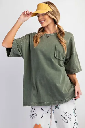 Perfectly Oversized Washed Forest Top