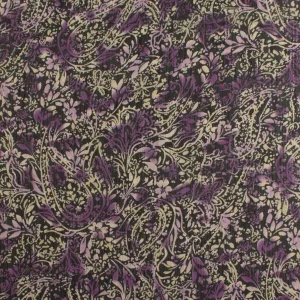 Printed Metallic Chiffon Yoryu - CHANTAL - 006 - Purple