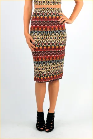 Science Midi Skirt