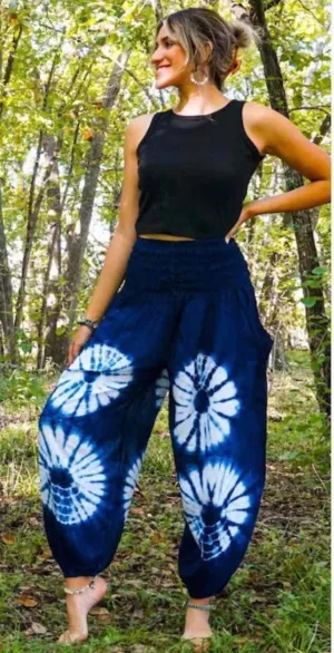 Shibori Tie Dye Harem Pants