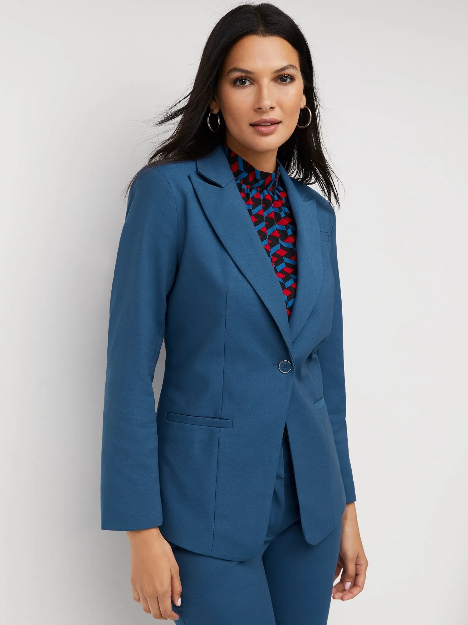 Single-Button Cutaway Blazer - All Season Stretch