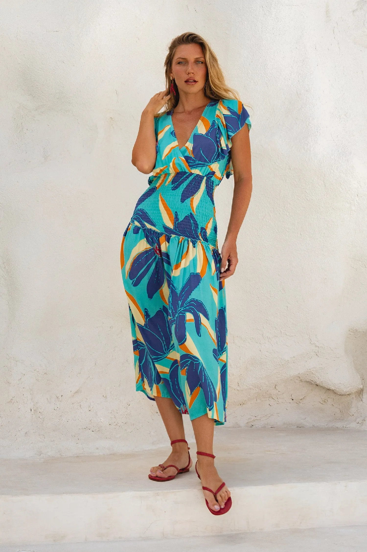 Sunshine Bohemian Midi Dress