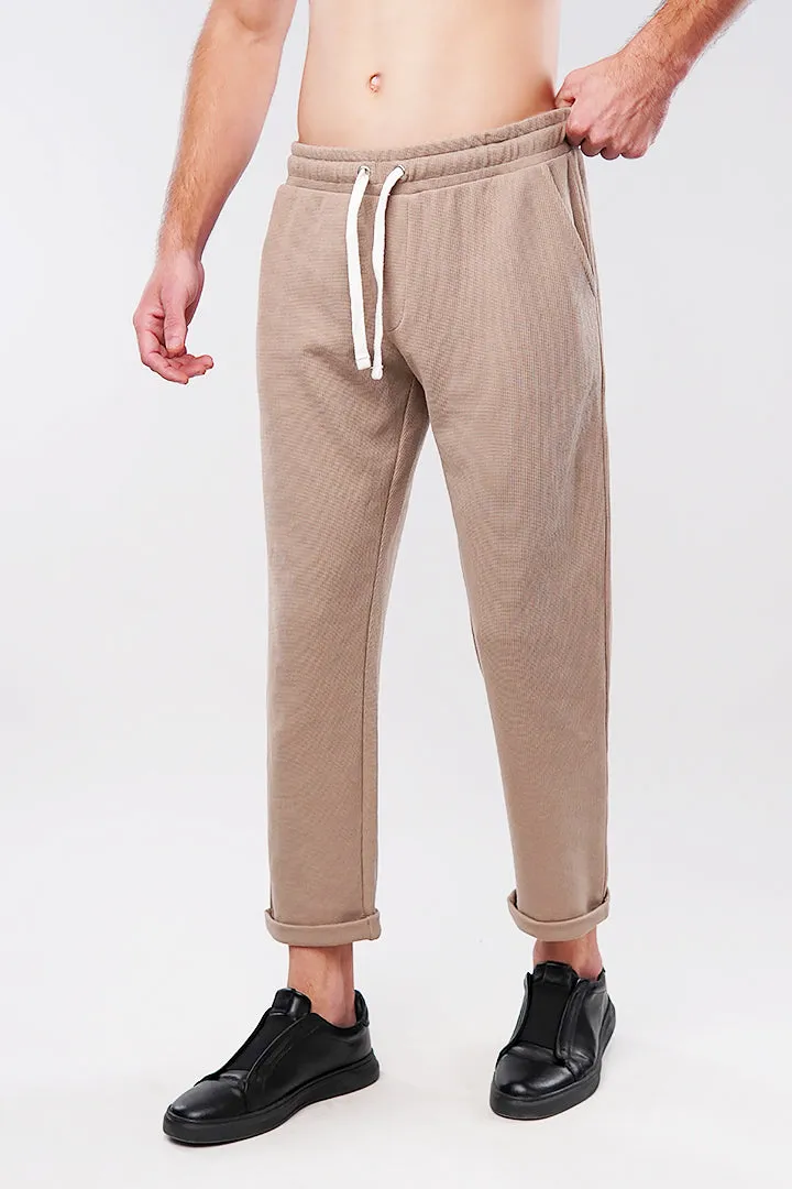 Tapered Thermal Jogger Pants - Sand