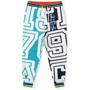 THS 1976 CA Monogram in Blue Duo Eco-Poly Unisex Joggers