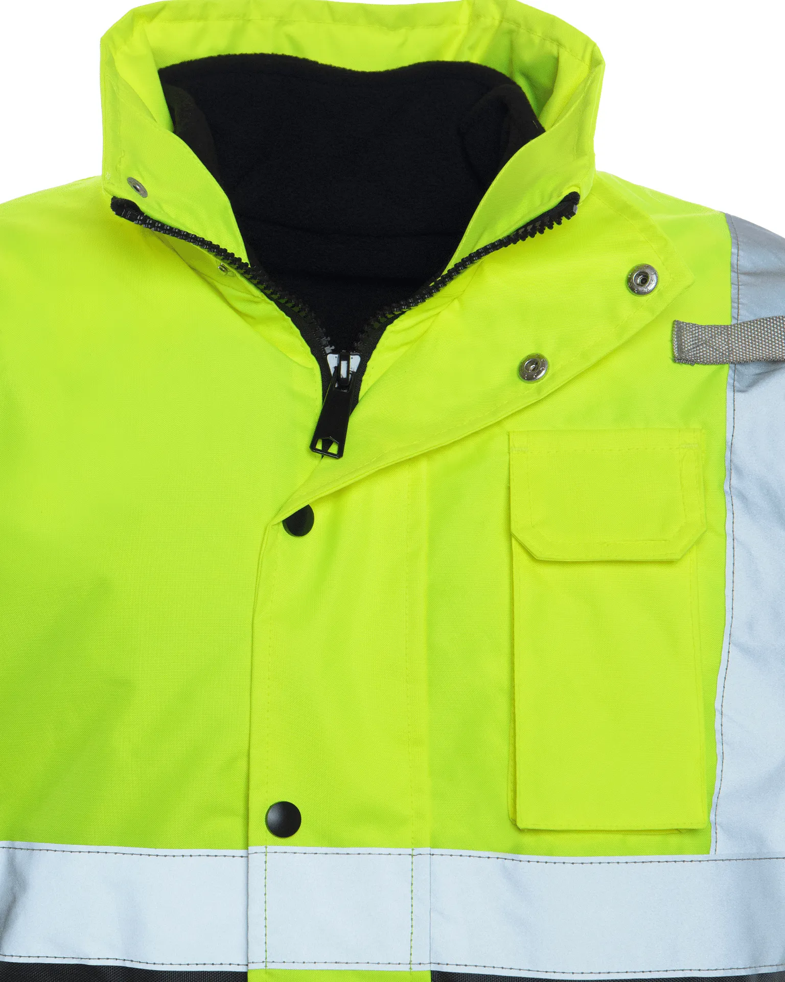 UHV563 HiVis Bomber Jacket with Removable Fleece & Teflon Fabric Protector - Yellow