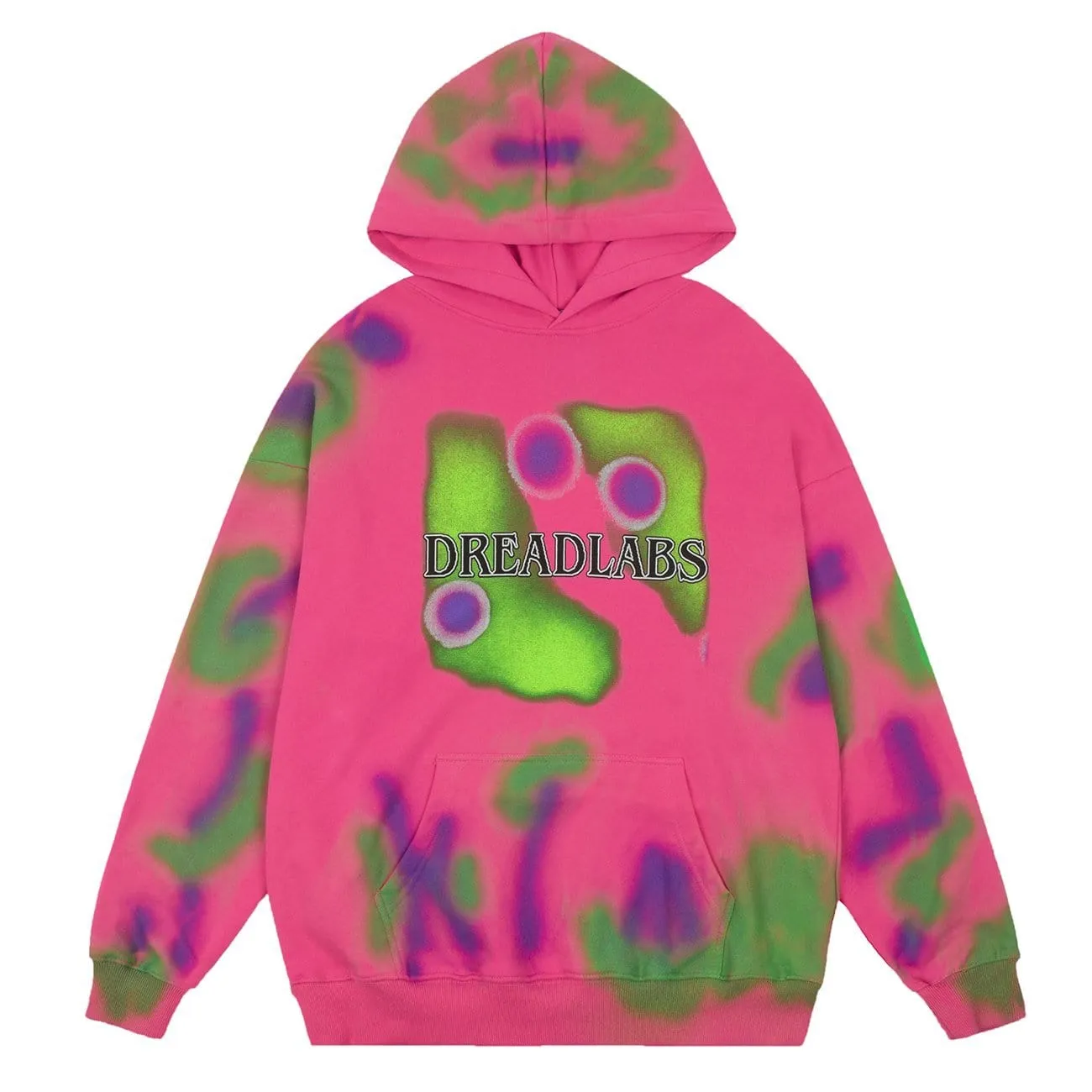 WLS Tie Dye Neon Oversized Hoodie