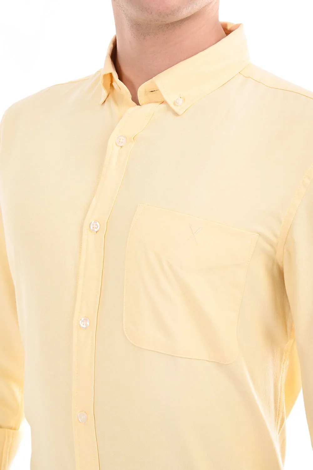 Yellow New Age Oxford Semi Formal Shirt